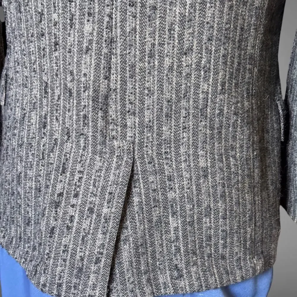 Vintage Harris Wool Tweed Blazer 38R Mod Jacket 1950s Grey 3 Button Sport Coat